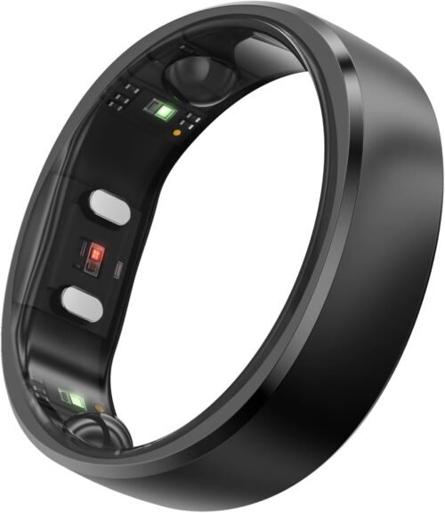 RingConn Gen 2, World’s First Smart Ring with Sleep Apnea Monitoring, No APP Subscription, 12-Day Battery Life, Stress/Heart Rate/Women’s Health Tracker, Android & iOS Compatible (Black, Size 10)