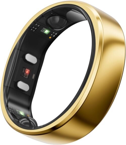 RingConn Gen 2, World’s First Smart Ring with Sleep Apnea Monitoring, No APP Subscription, 12-Day Battery Life, Stress/Heart Rate/Women’s Health Tracker, Android & iOS Compatible (Gold, Size 10)