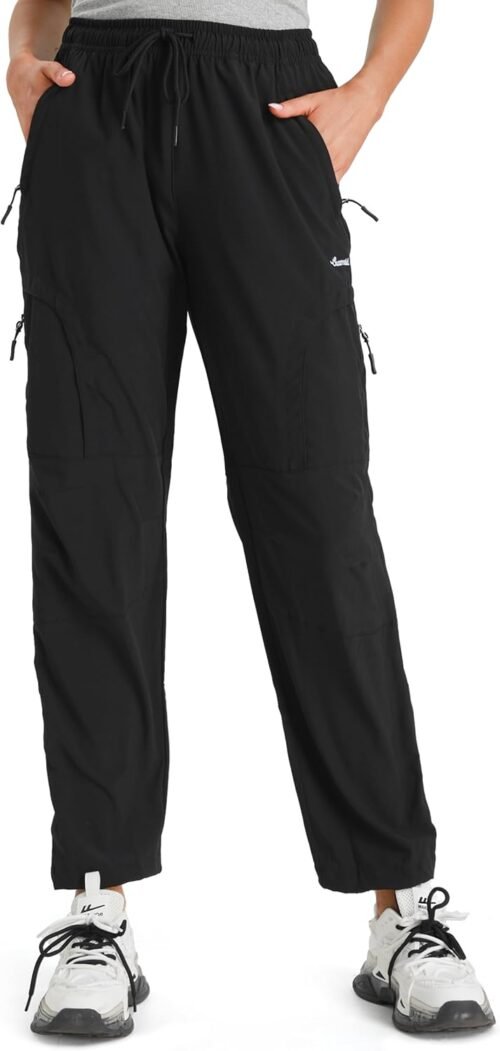 Seamaid Women’s Hiking Pants Quick Dry Lightweight Water Resistant Cargo Pants with Zipper Pockets Travel Outdoor