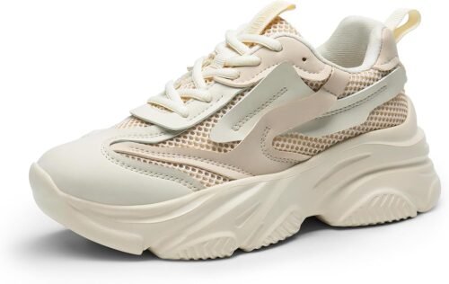 DREAM PAIRS Women’s Platform Chunky Fashion Sneakers Jaxon Walking Lace-Up Comfortable Dad Sneakers Workout Sport Work Casual Tennis Shoes
