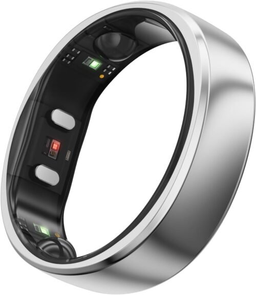 RingConn Gen 2, World’s First Smart Ring with Sleep Apnea Monitoring, No APP Subscription, 12-Day Battery Life, Stress/Heart Rate/Women’s Health Tracker, Android & iOS Compatible (Silver, Size 10)