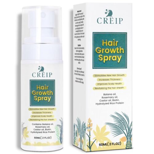 Natural Hair Growth Oil Spray: Batana Rosemary Serum Biotin Caffeine Scalp Care Treatment – Thinning Hair Regrowth Thickening for Women Men 2 FL OZ