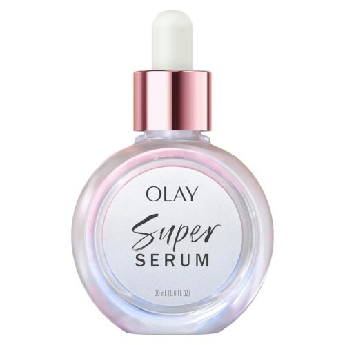 Olay Super Serum – Vitamin C & E, Niacinamide, Collagen Peptide, AHA – Glass Skin Care for Face – Brightening, Hydrating, Firming, Evens Tone, Smooths Fine Lines, Dark Spot Reduction, 1.0 Oz